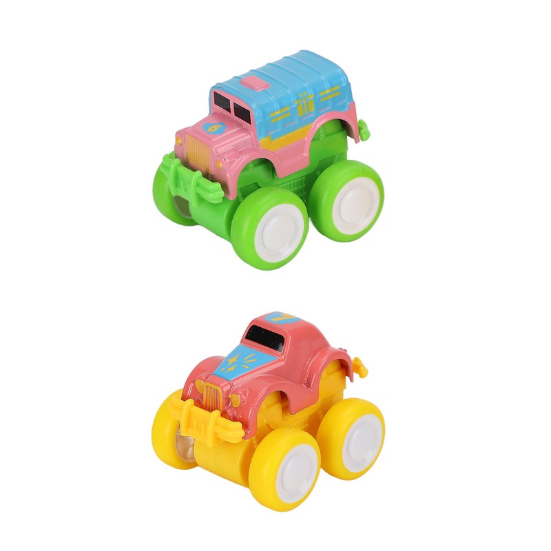 4pcs Pull Back Car Toys Cartoon Q Version Alloy Vehicle