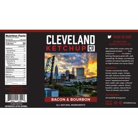 Cleveland Ketchup - 4 Tasty Varieties - Classic, Bacon & Bourbon, Garlic Dill, Ghost Pepper (Variety 4 pack)