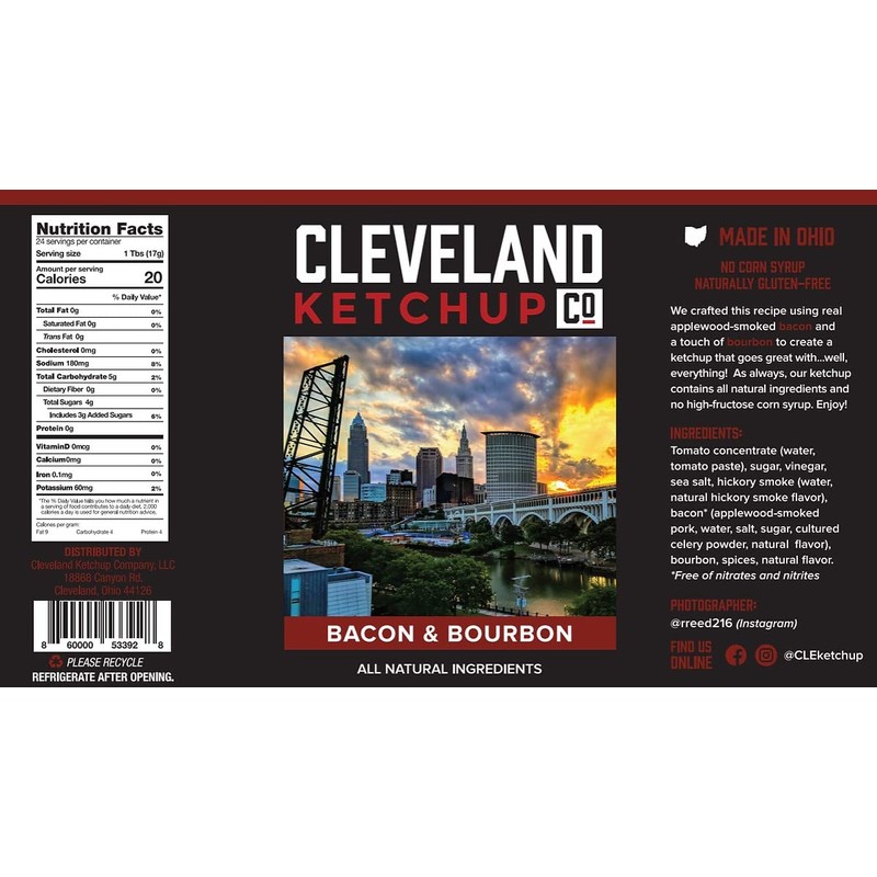 Cleveland Ketchup - 4 Tasty Varieties - Classic, Bacon &