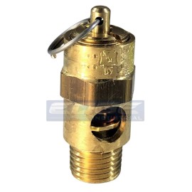 Conrader 200 PSI BRASS SAFETY RELIEF POP OFF PRESSURE VALVE, COMPRESSOR, TANK, 1/4" NPT