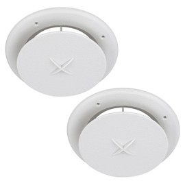 JIYIZO 2 Pack RV AC Vent Cover, 360° Ceiling Air Diffuser, 7" Flange, 4.5" Cutout