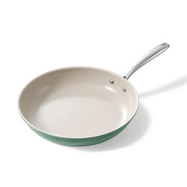 Redchef Nonstick Frying Pan Skillet, Ceramic Non-Stick Saute Pans, 11 inch Cooking Fry Pan with Stay Cool Handle, All Stovetops (Gas, Electric & Induction), Dishwasher/Oven Safe, PFAS-Free (Green)
