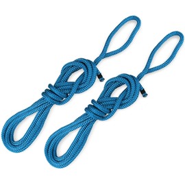 Salty Reef Marine Hardware - 2 Pack - Premium Double Braid Nylon Dock-line 15’ (3/8") - Aqua
