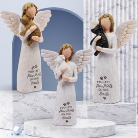 BORLESTA Dog Memorial Gifts for Loss of Dog, Pet Memorial Gifts for Dogs, Dog Remembrance Gift, Dog Passing Away Gifts, Dog Bereavement Gifts - Dog Angel Figurines (White)
