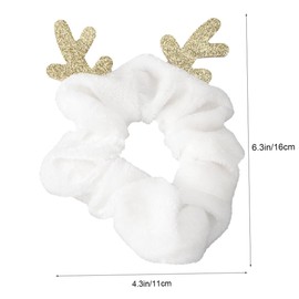 VICASKY 1pc Christmas Hair Accessory Antler Styled Hair Rope Soft Cloth Material for Holiday Parties and Festive Decor Cute Elk Design