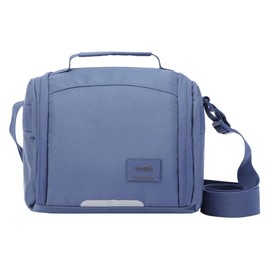 TOTTO 9 Litre Graphite Cool Bag 25.5 x 20.5 x 18.5 cm Work Bag 180 Degree Opening Handle Adjustable Removable Strap Wheel Loop Meli Blue