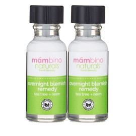 Overnight Blemish Solution Roll-On | Acne & Pimple Spot Care | Tea Tree & Plant-Based Formula | Cruelty-Free Skincare | 15 ml – Mambino Organics 2-Pack