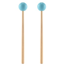 Idhadkc 2Pcs Soft Rubber Sticks Wood Handle Bell Mallets for Glockenspiel Xylophone Bell Music Instruments Parts Green