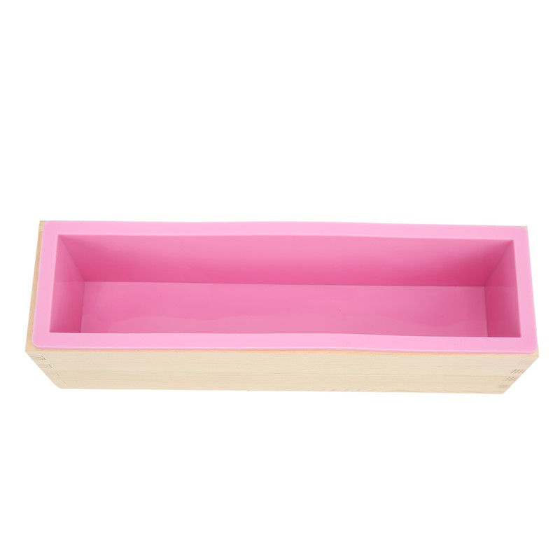 Wooden Loaf Soap Cutter Mold with 1 Pc Silicone Mold