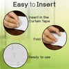 Yuhman 120 Pack Curtain Hooks Plastic White – 2.8cm x