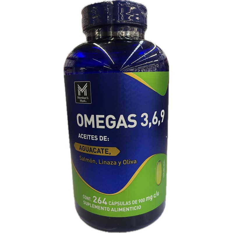 Omegas 3,6,9 Aceites Extra Virgen de Aguacate, Salmon, Linaza, y
