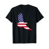 Beautiful Flying American Eagle Bird USA Flag Silhouette T-Shirt
