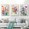 Herfair Living Room Pictures, Set of 3, Colourful Flowers Posters,