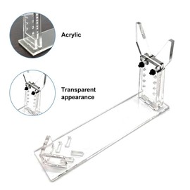 MiOYOOW Acrylic Weapon Display Weapon Stand Holder Decorative Stairs 5 Height-Adjustable Weapon Stand for All Small Pistols