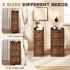 WINWY 7.87" Narrow Nightstand Set of 2, Fluted Slim Bedside