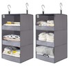 GRANNY SAYS 3-Shelf Closet Organizers and Storage, Foldable Hanging Closet