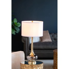 D15x29 Table Lamp with Glass Drum Shade Assembly RequiredColor: as Pic Color