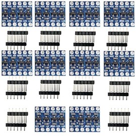 10 PCS Logic Level Converter Module, 4 Channel IIC I2C UART SPI, 3.3V-5V Bi-Directional for Arduino/ESP32