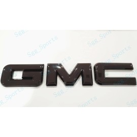 Auto GMC 2019-2025 GMC Sierra 1500 2500HD 3500HD Rear Tailgate Gloss Black OVERLAY Emblem