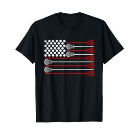 Lacrosse USA Flag Lax T-Shirt