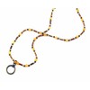 Calabria Glasses Necklace 20 Inch Gold Yellow Brown Beeds Women