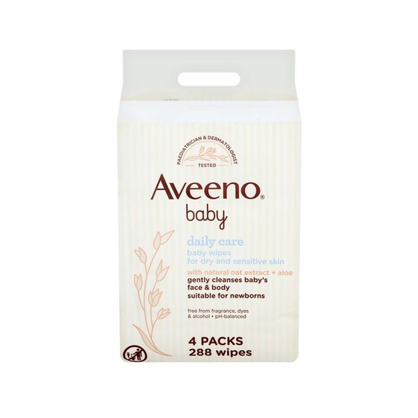 Aveeno Baby Daily Care Wipes, 288 Pack