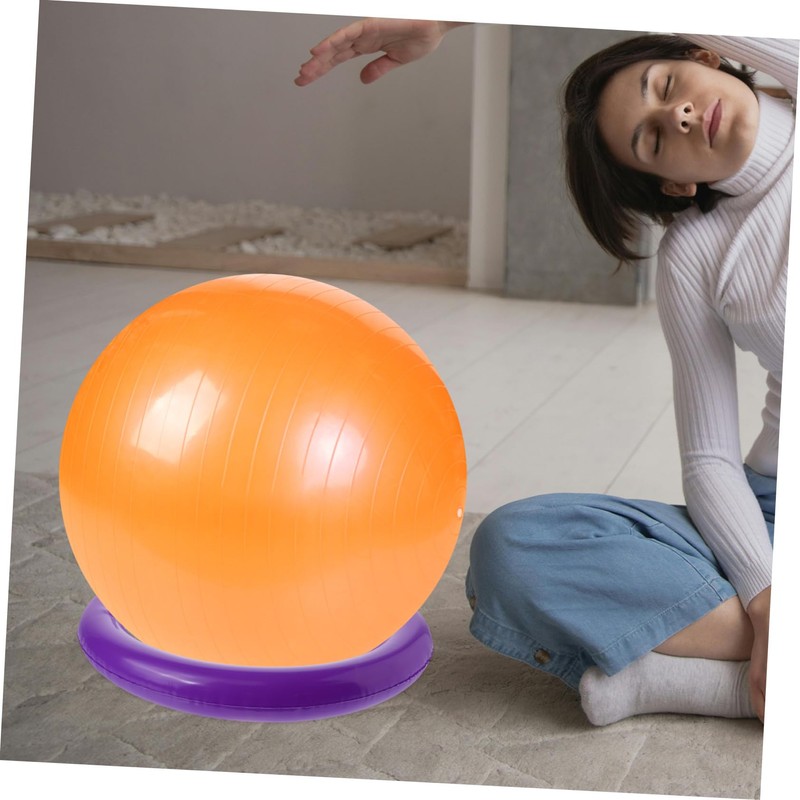 Mipcase Round Yoga Ball Stand Inflatable Stabilizer Base for Secure
