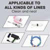 9Pcs Silicone Twist Ties, Steel-Core Rubber Twist Tie Set for