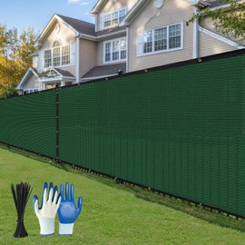 TFMUZERT 4' x 50' Fence Privacy Screen, Upgrade 220 GSM Privacy Fence Panels for Outside, Commercial Grade Fence Cover with Brass Grommets for Outdoor, Backyard, Patio, Balcony (Green)