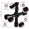 Kandishiex 12PCS 4 in 1 Meter Box Key, Universal Cross