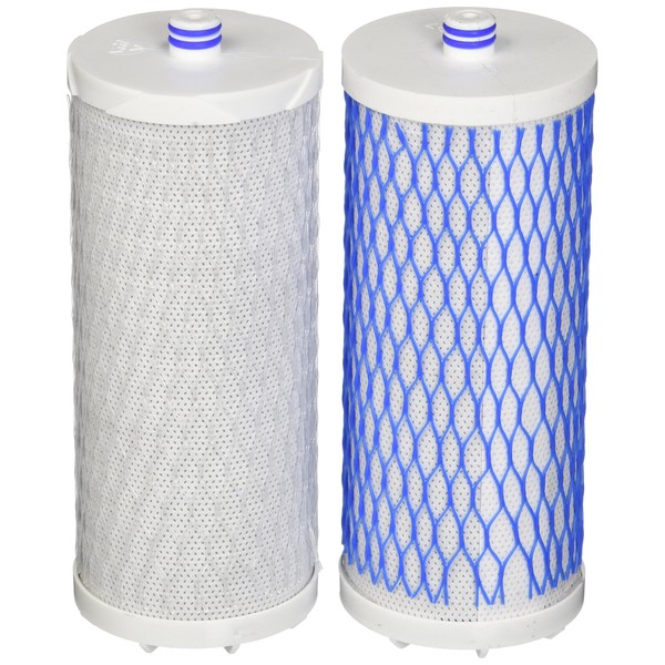 Aquasana Replacement Filter Cartridge for Countertop Water Filtration System - Removes Up To 97% of Chlorine & 99% of 77 Contaminants - Filtration for Clean Tasting Water from Kitchen Faucet- AQ-4035, white and blue