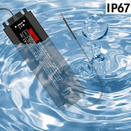 JOTEC LED Driver 150 Watts DC 12V Low Voltage Transformer,Waterproof IP67 LED Power Supply, Adapter with 3-Prong Plug 4.92 Feet Cable for Any 12V DC led Lights, Computer Project, Outdoor Light