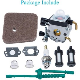 Drblawi Compatible with FS55 Carburetor, Easy-start FS 55 Carb with Rebuild Kit for ZAMA STIHL FS38 FS46 HL45 FS45C FS46C FS55C FS55RC KM55 String Trimmer Weed Eater C1Q-S97 with Fuel Line Kit