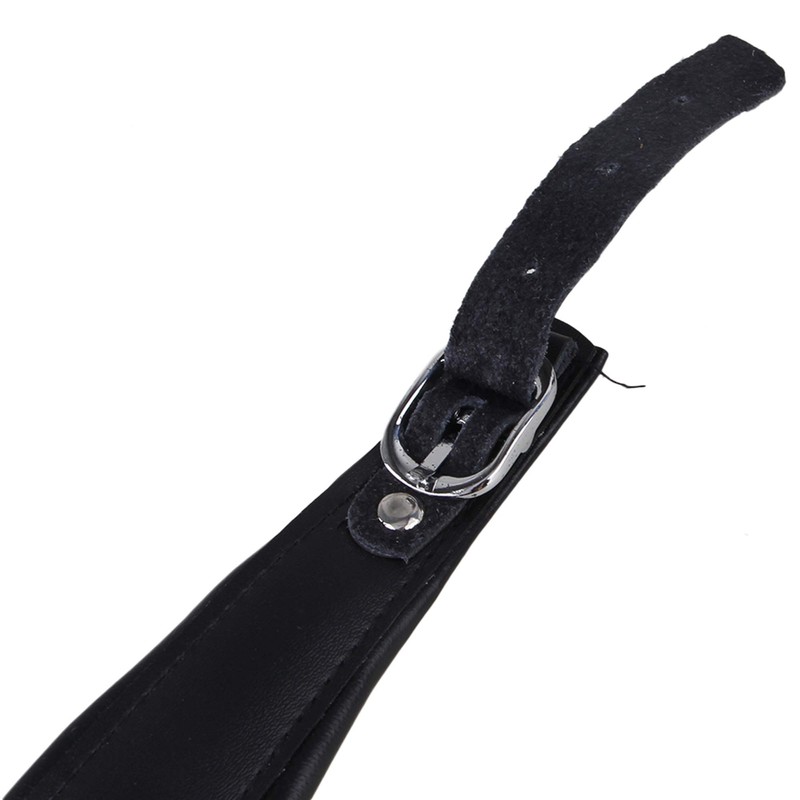 Yibuy 2Pcs Artificial Leather Accordion Straps Black Straps Replacement Musical