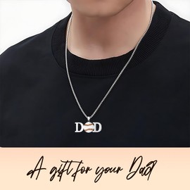 Father's Day Gifts for Dad Necklace Baseball Dad Sport Necklace for Men Father Birthday Gift from Son Daughter Daddy Wedding Gift for Dads Thank You Appreciation Gifts Father Present Stuff Souvenir