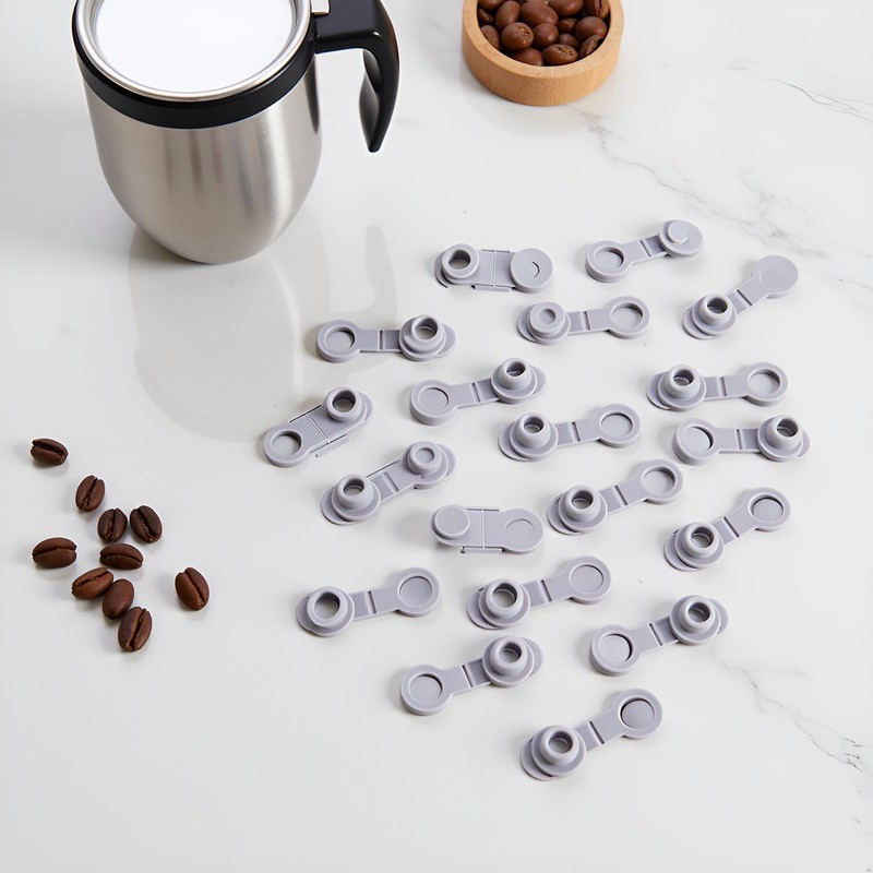 10Pcs Grey Universal Silicone Sealing Bottle Straw Hole Grommets Stopper