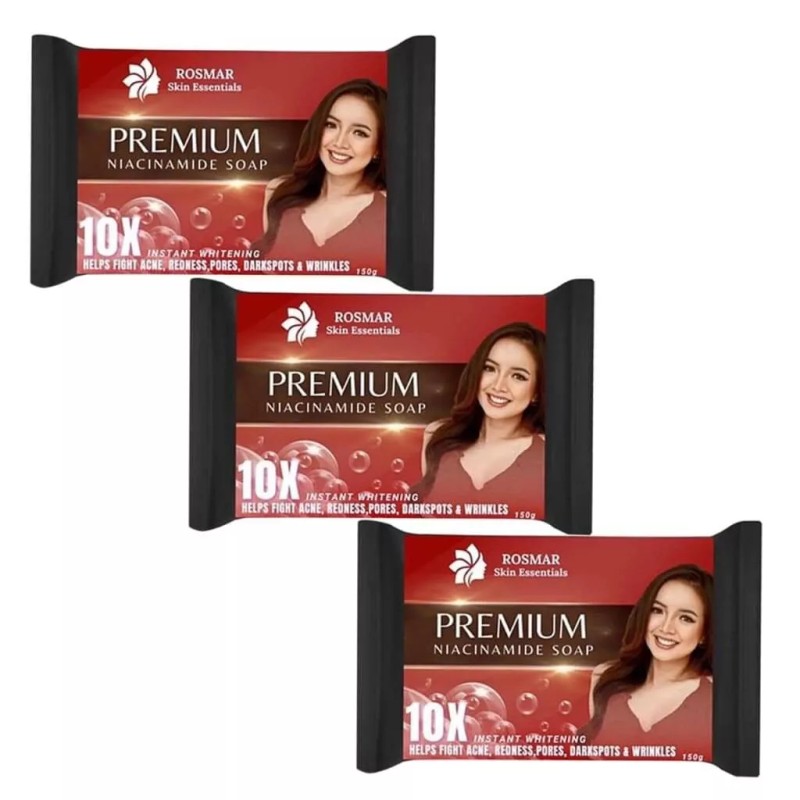 Rosmar Skin Essential Premium Niacinamide Soap , 3x Soap