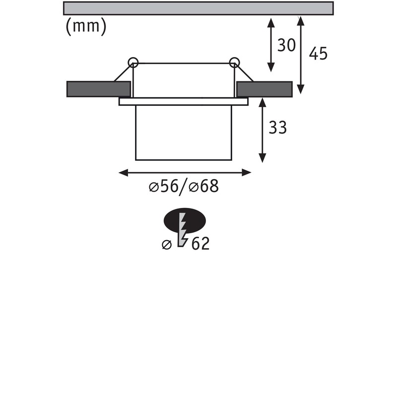 Paulmann 93381 LED Recessed Light Gil 3-Step-Dim Round Includes 3