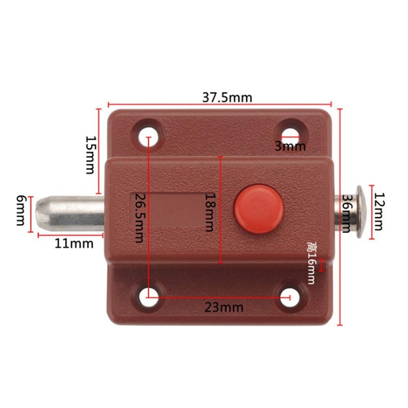 4 Piece Window Cabinet Button Spring Loaded Automatic Door Latch