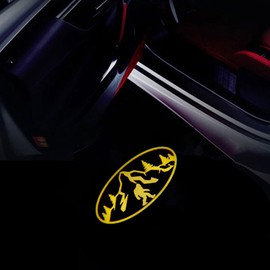 2 pcs LED Car Door Logo Lights Courtesy Projector Laser Welcome Light Ghost Shadow Puddle lamp Compatible with Forester Outback Legacy Ascent Car Accessories (Bigfoot Forest)
