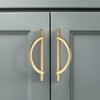Amerdeco 6 Pack Brushed Gold Cabinet Pulls 5 Inch(128MM) Hole