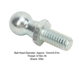 4 x 13 mm Ball Bolts with Hardware 5/16 Inch 18 Thread Long Durability for Gas Struts Gas Lift Support Ball Round Ball Screws Round Ball Screws