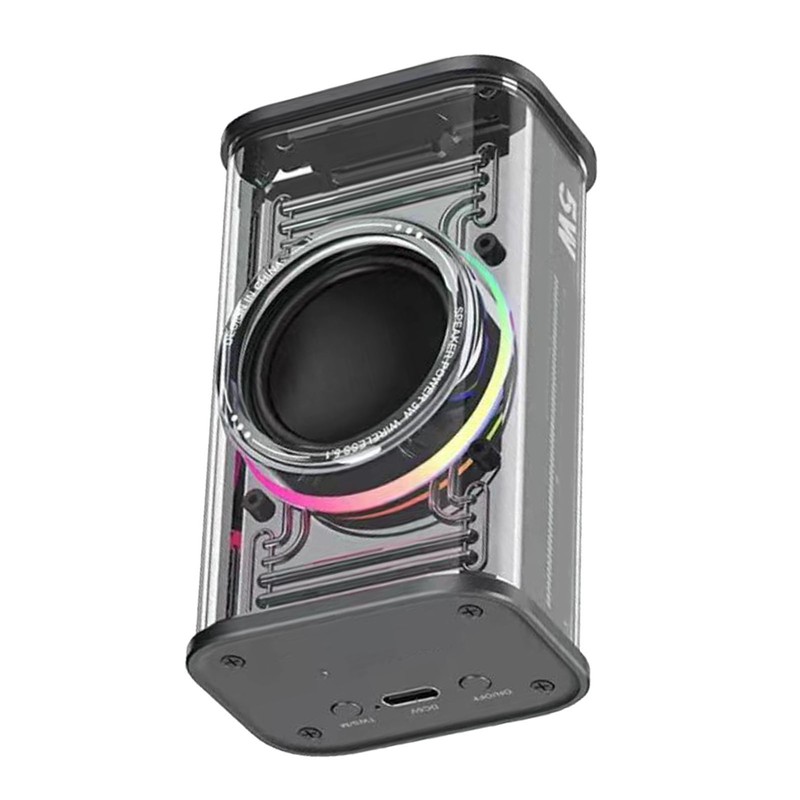 Bluetooth Speaker with Colorful Lights Loud Subwoofer Surround Sound Rechargeable