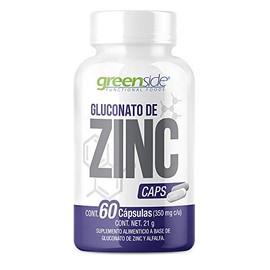 Zinc 60 Cápsulas - Gluconato de Zinc - Greenside