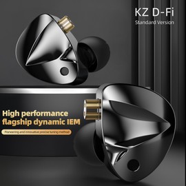 KZ D-Fi in Ear Monitor Headphones High Performance Flagship Dynamic IEMS,Dual-Magnet&Dual-Cavity Dynamic Driver Wired Earbuds with Tuneful Bass Gaming Earbuds for Musicians Singers(Standard Version)