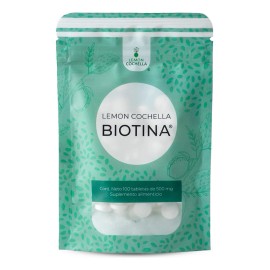 Kit Biotina 100 Tabletas Frasco Colágeno Capsulas Sabor Promueve Crecimiento Cabello Fortalece Uñas Piel Mejora Elasticidad Apoya Regeneración