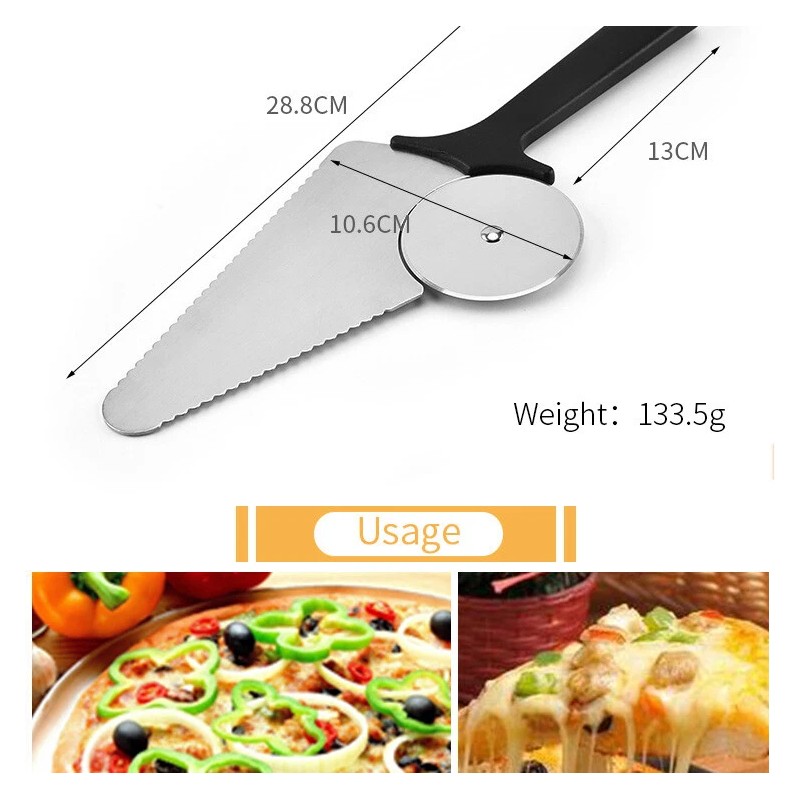 Pizza Cutter and Server Slicer Super Sharp Stainless Steel Wheel