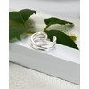 Desnuage Silver Plated Rings for Women Adjustable Open Ring Vintage