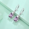 Starchenie 925 Sterling Silver Earring Birthstone Amethyst Cubic Zirconia Dangle