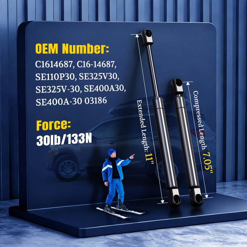 ARANA C16-14687 11 inch Gas Struts, C1614687 11" 30LB/133N Gas